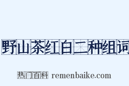 野山茶红白二种组词是什么意思的图片